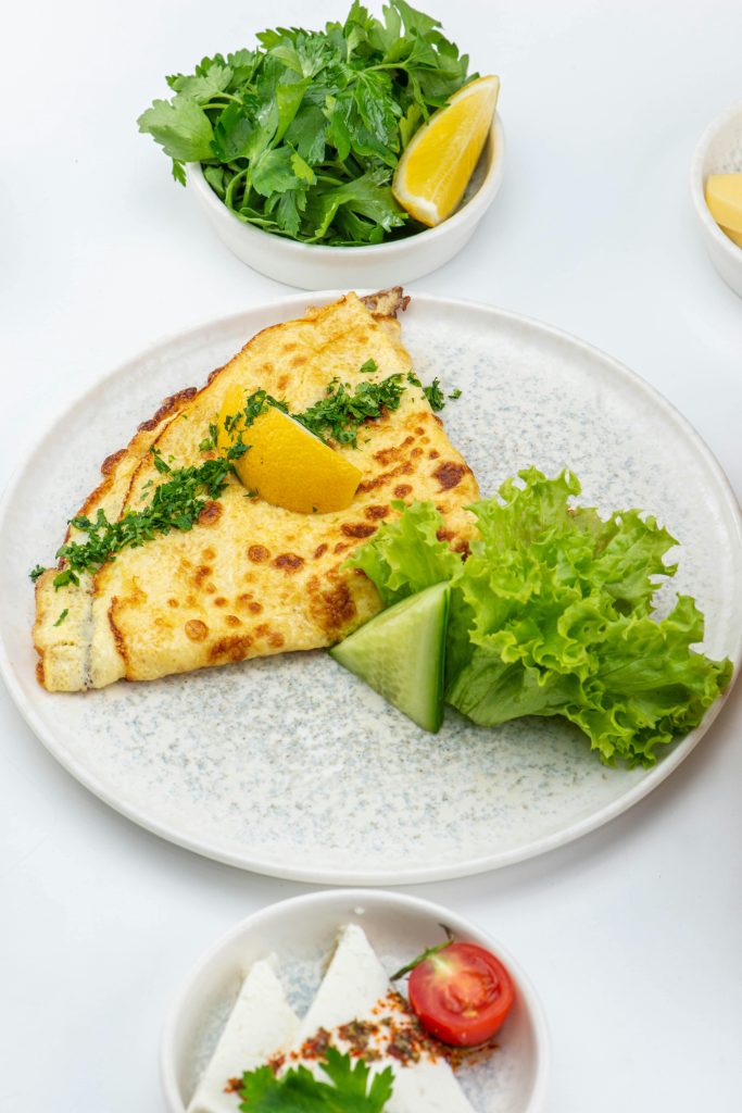 Healthy protein omelette quick breakfast with eggs